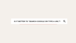 Pesquise no Google ou digite um URL” – o que é melhor?